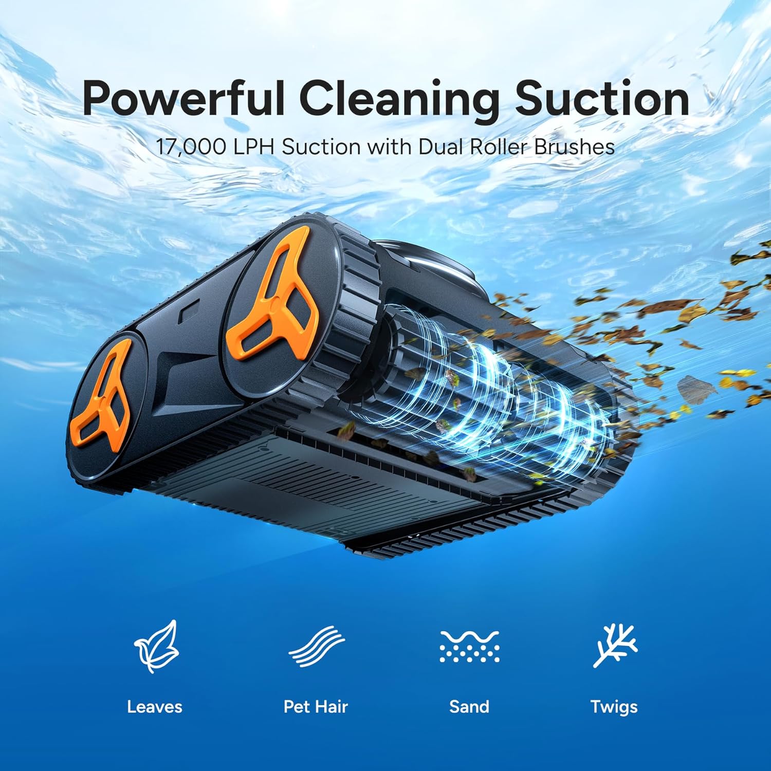 iGarden Robotic Pool Cleaner KN Series, 210-Min Runtime, Smart 3D Navigation, Full-Inverter Energy-Saving Tech, Cleans Floor, Wall & Waterline