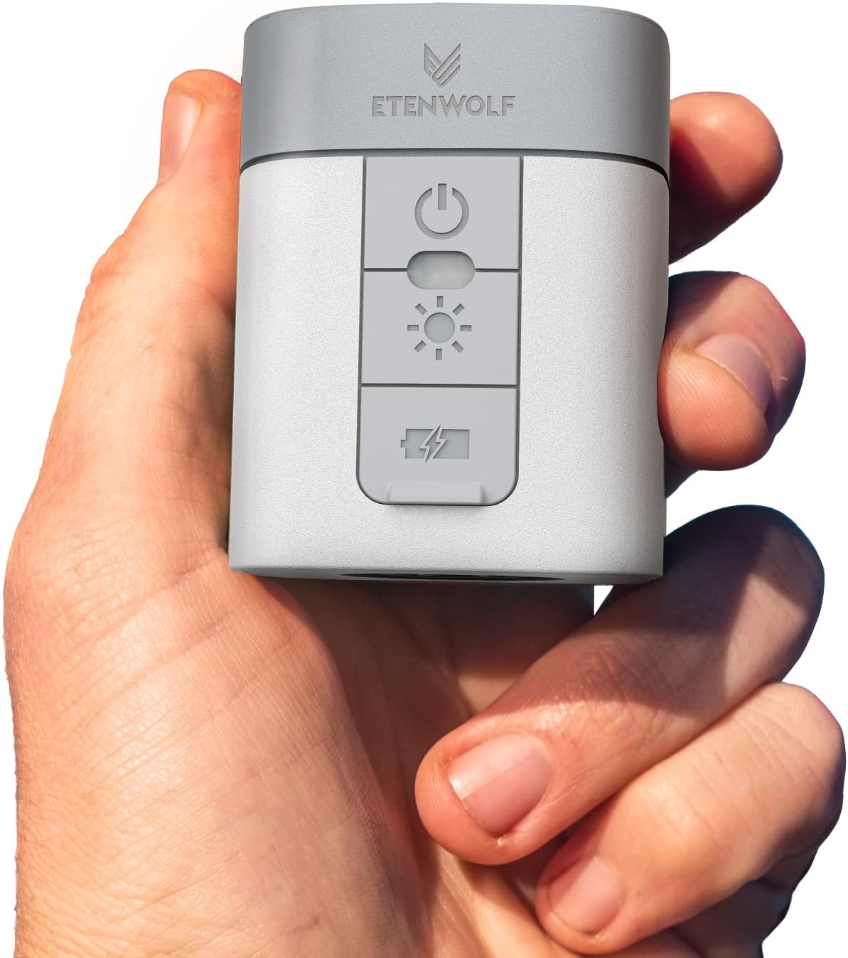 ETENWOLF AIR 3 Air Pump for Inflatables with 2600 mAh Battery & Camping Light Ultra-Fast and Mini Electric Air Pump Inflate Deflate for Air Mattress Pool Floats Vacuum Storage Bags (White)