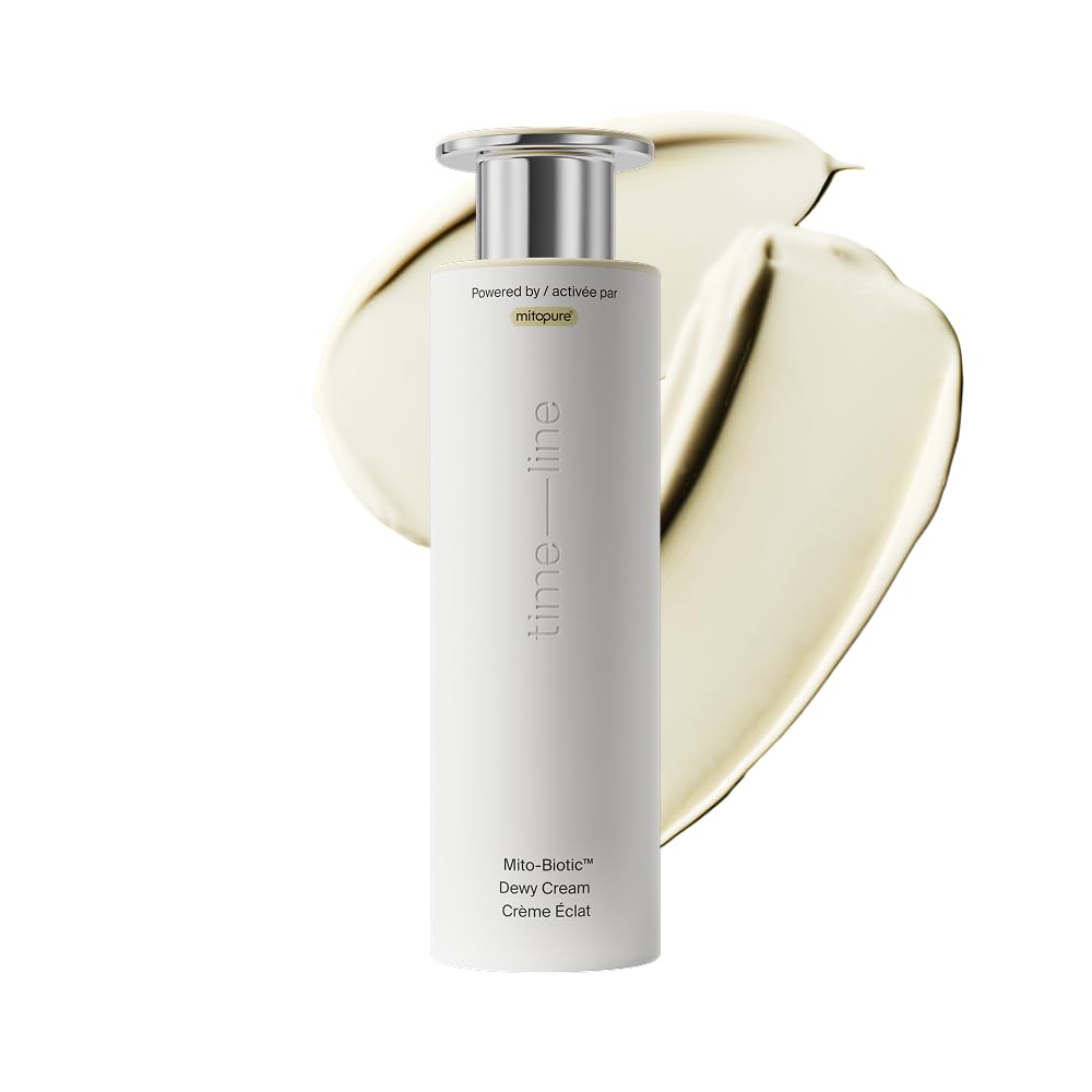 Timeline Mito-Biotic‚Ñ¢ - Dewy Cream Lightweight Moisturizer With Peptides to Hydrate, Plump & Protect Dry Skin - 1.7 Fl Oz