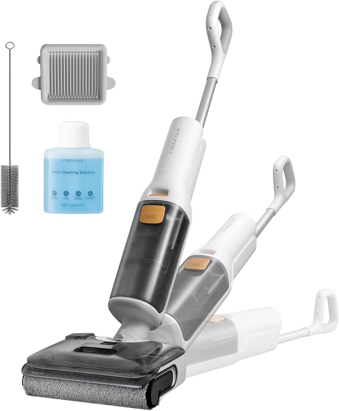 roborock F25 GT Vacuum Mop All in One, Wet Dry Vacuum Cleaner Cordless, 20000Pa Floor Cleaner Machine for Tile Hardwood Wood Vinyl Floor, Edge to Edge Self Cleaning Electric Mop with 180° Lie