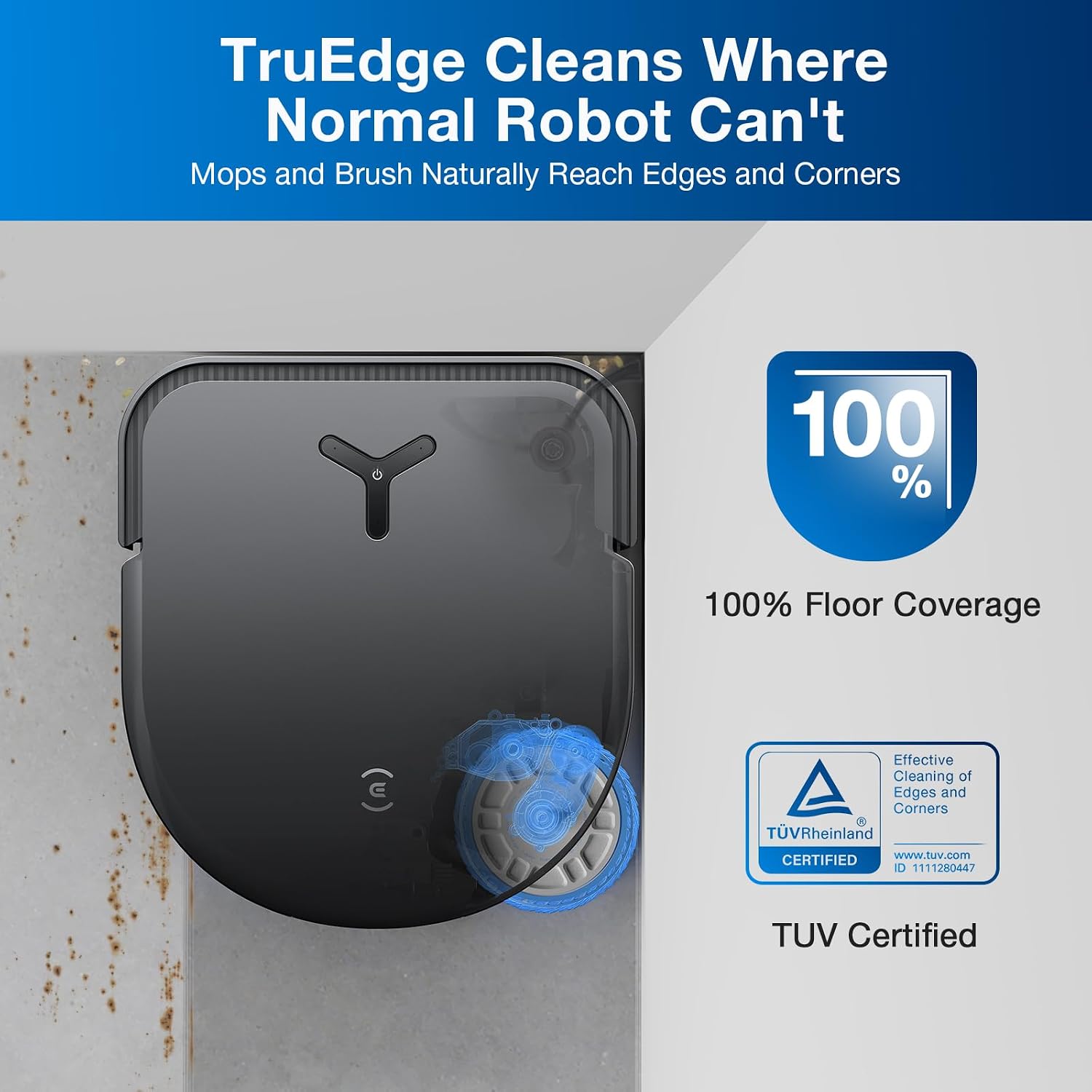 ECOVACS Robot Vacuum Cleaner DEEBOT X5 PRO Omni with All-in-one Station, 12.800Pa, ZeroTangle, TruEdge Adaptive Edge Mopping, 150℉ Hot Water Mop Washing, AINA 2.0 Intelligent Navigation, Black 4