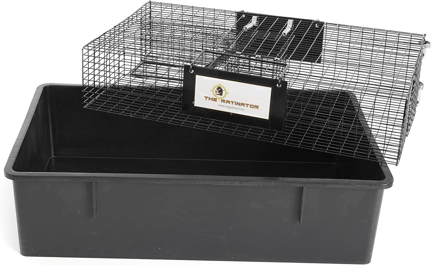 Rugged Ranch 4‚ÄëPack Ratinator Multi‚ÄëCatch Rat Trap Wire Cage 26.5"x16.5"x6" Each - Live Catch‚Äëand‚ÄëRelease 2‚ÄëDoor Humane Rodent Control No‚ÄëPoison Outdoor Use