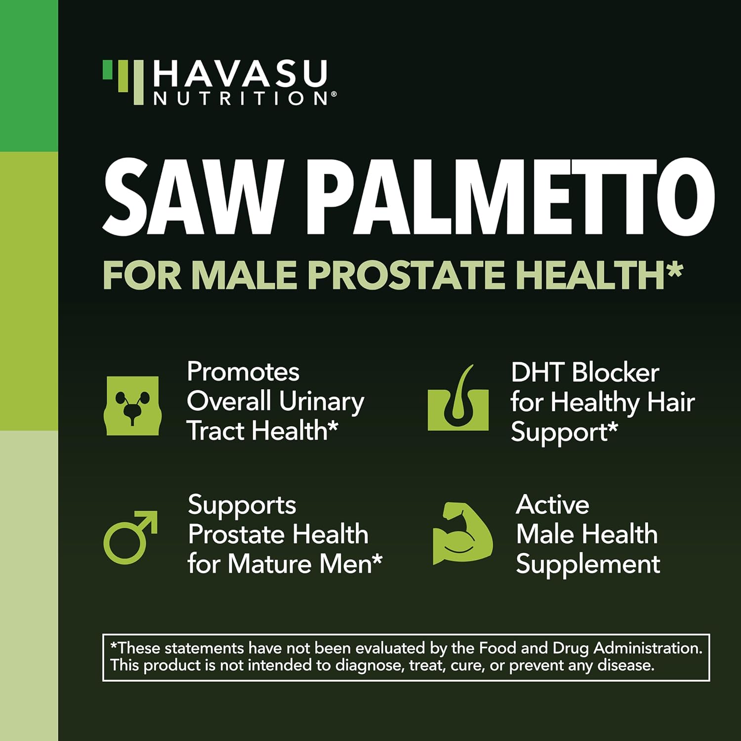 Saw Palmetto for Men Prostate Health Supplement to Promote Urinary Tract Function - 500mg Per Serving - 200 Count - DHT Blocker Hair Vitamin - Vegan Non-GMO Capsules Over 6 Month Supply