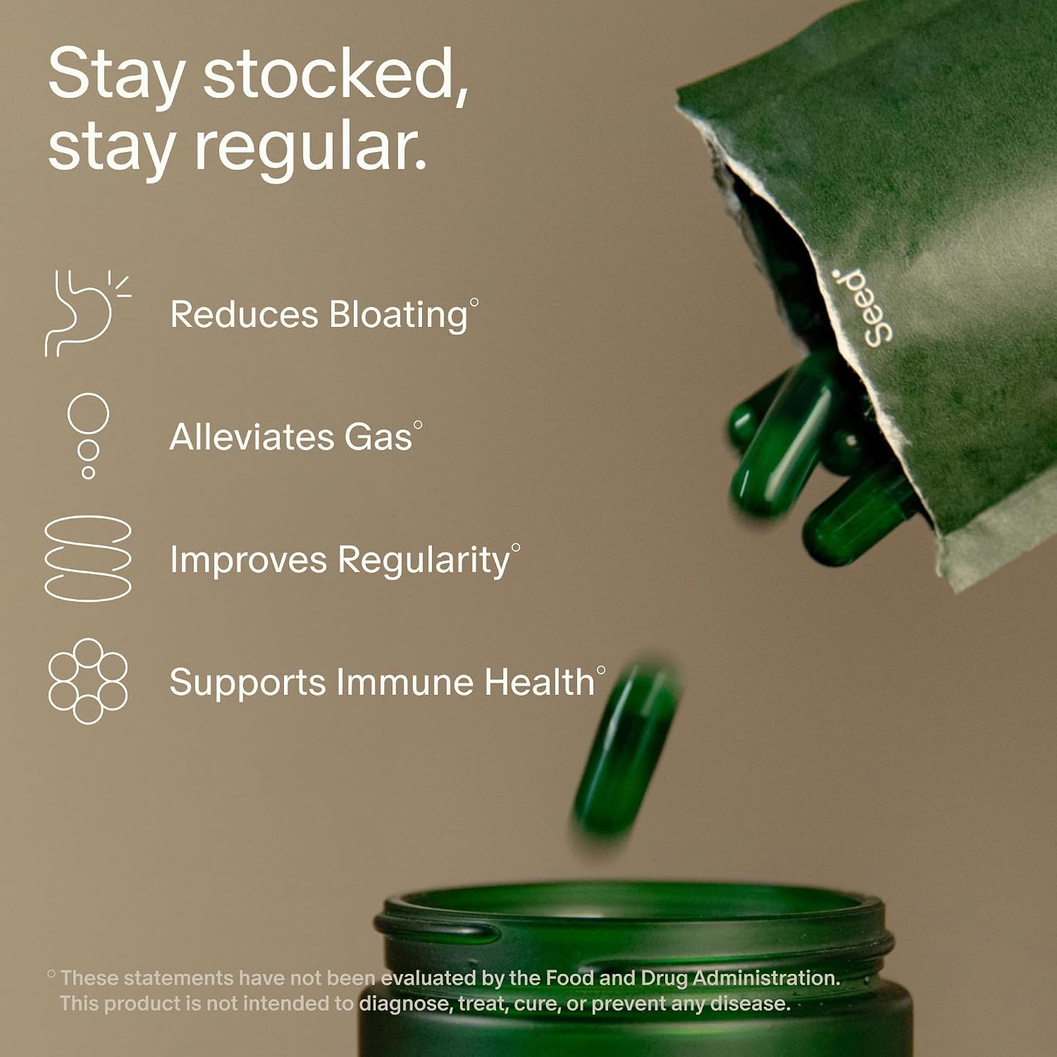 Seed DS-01 Daily Synbiotic - Adult Probiotic + Prebiotic - 60-Day Refill