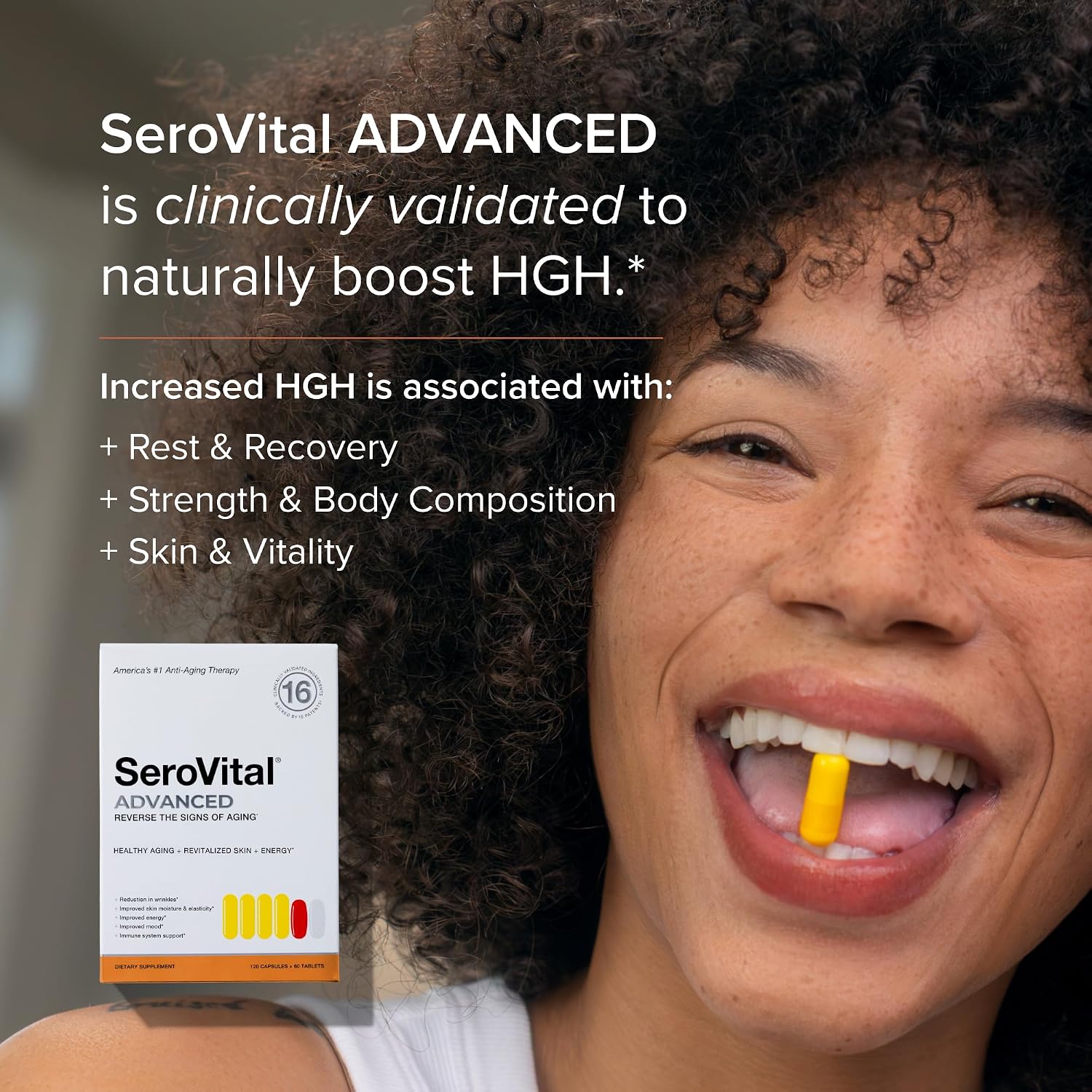 Serovital Advanced | Natural HGH Support | Metabolism + Energy + Skin