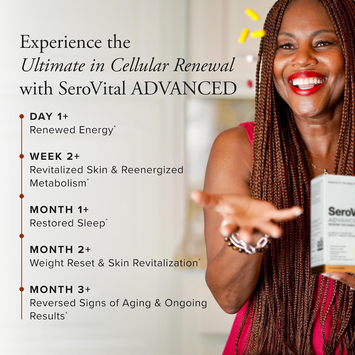 Serovital Advanced | Natural HGH Support | Metabolism + Energy + Skin