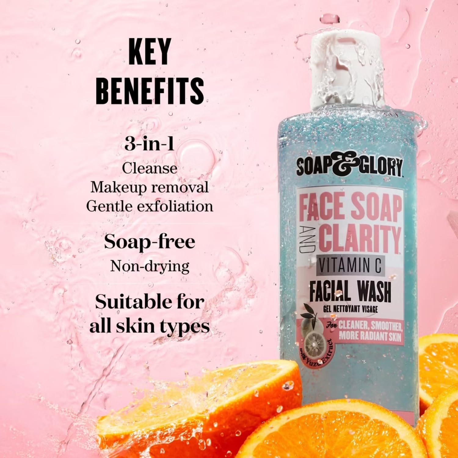 Soap & Glory Face Soap & Clarity, 3-in-1 Cleansing Gel, 11.8 oz