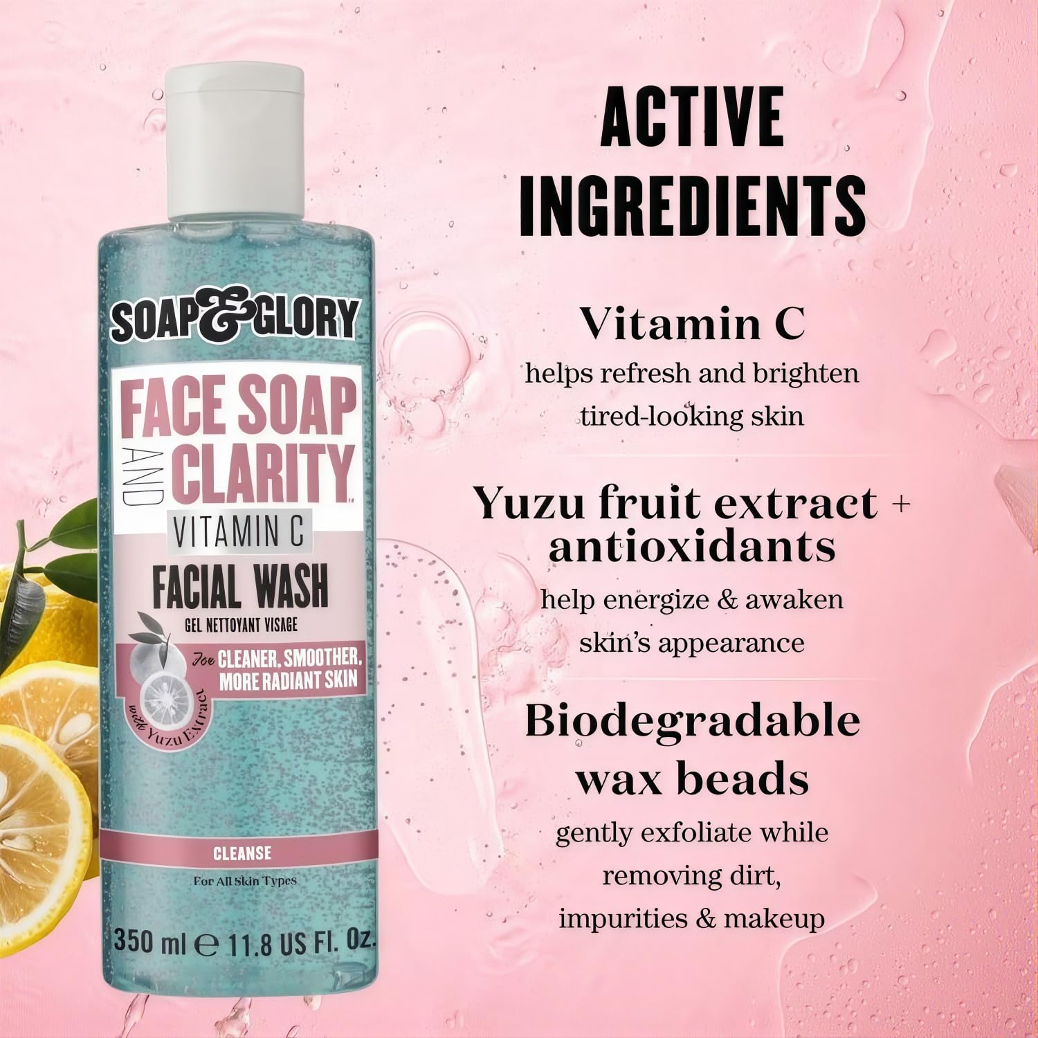 Soap & Glory Face Soap & Clarity, 3-in-1 Cleansing Gel, 11.8 oz