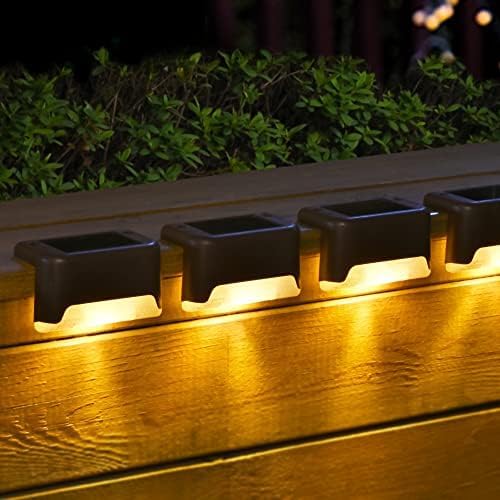 SOLPEX 20 Pack Solar Deck Lights Outdoor Waterproof Led Lights for Outdoor Stairs Step Fence Yard Patio and Pathway(Warm White)
