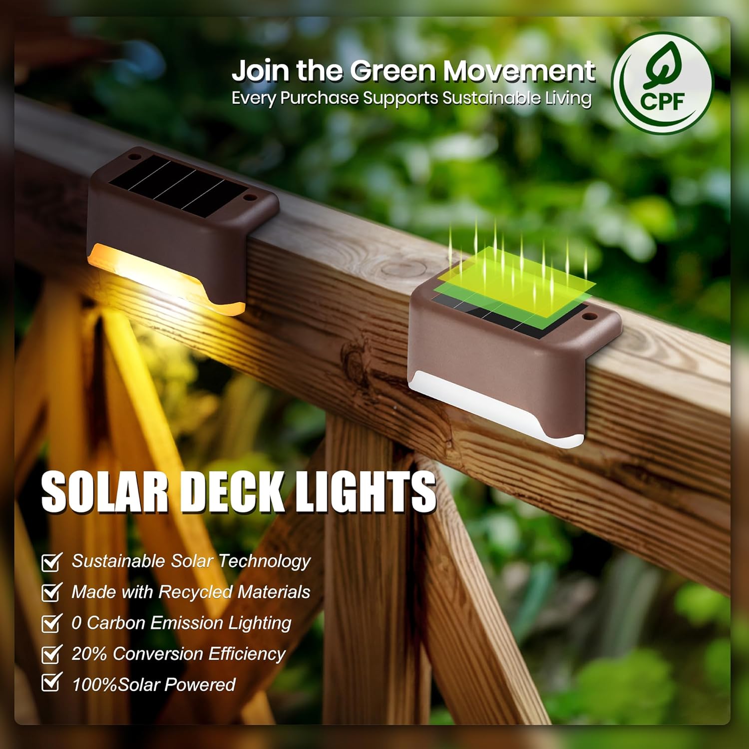SOLPEX Solar Deck Lights Outdoor 16 Pack Solar Step Lights Waterproof Led Solar lights for Outdoor Stairs Step Fence Yard Patio and Pathway(Warm White)