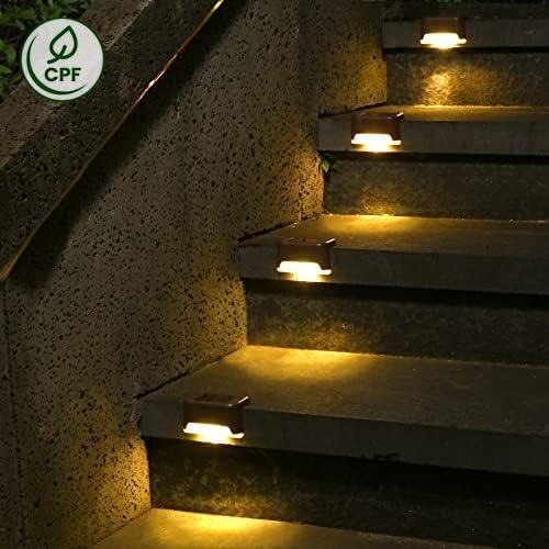 SOLPEX 20 Pack Solar Deck Lights Outdoor Waterproof Led Lights for Outdoor Stairs Step Fence Yard Patio and Pathway(Warm White)
