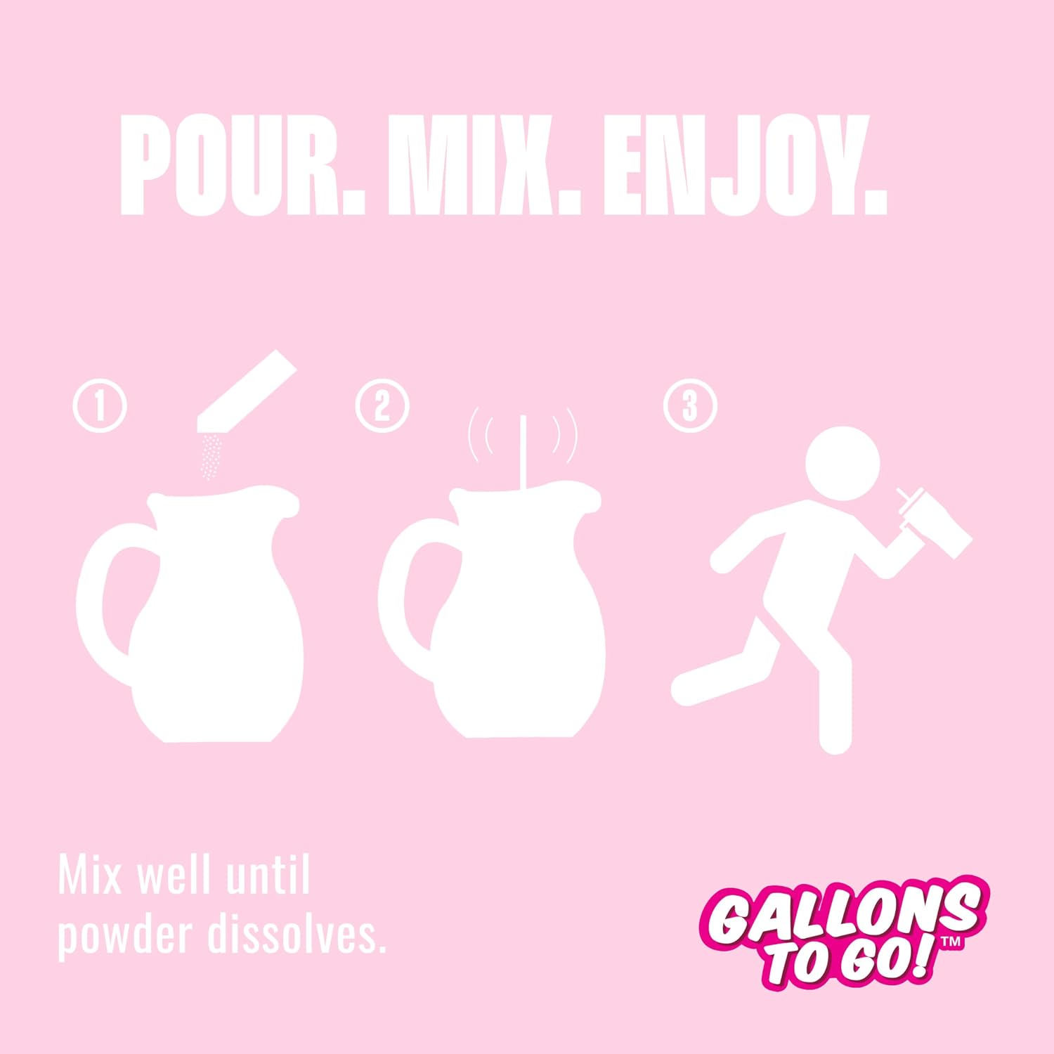 Starburst Gallons To Go Powdered Drink Mix 8-Count Box (6 Pack) All Pink Strawberry - Low Calorie and Zero Sugar Drink Mix Each Stick Makes 1 Gallon-Sized Pitcher