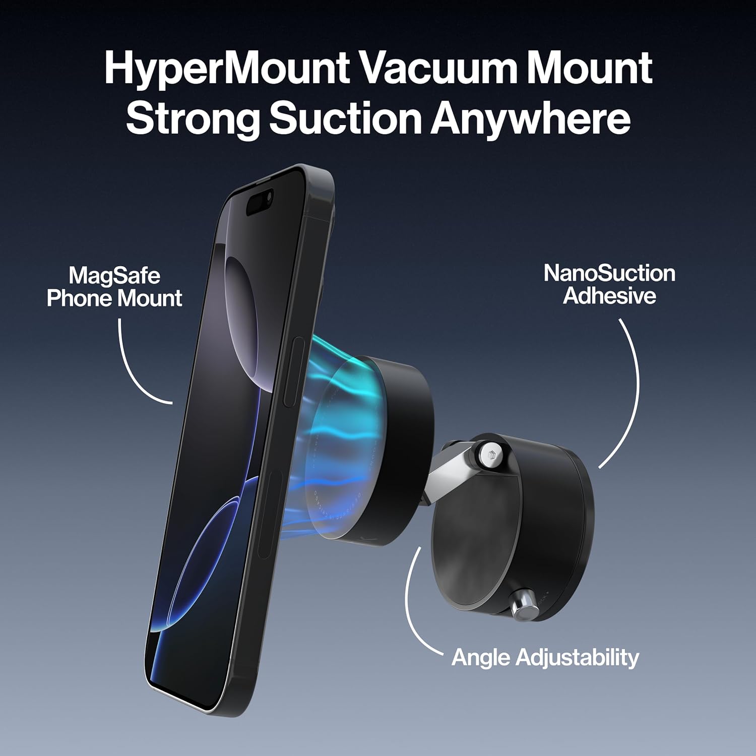 Statik HyperMount (Gen 2) Phone Mount Magnetic Phone Holder Car Mount for Phone Works on Smooth & Lightly Textured Surfaces iPhone Samsung and Android Compatible 3 Pack