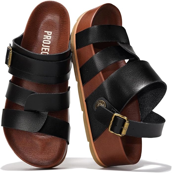 Project Cloud Platform Sandals Women ‚Äì Strappy Wedges with Comfortable Plush & Soft Insole ‚Äì Lightweight & Non Slip Platform Sandals for Women 2026 (Proud BLK 10)