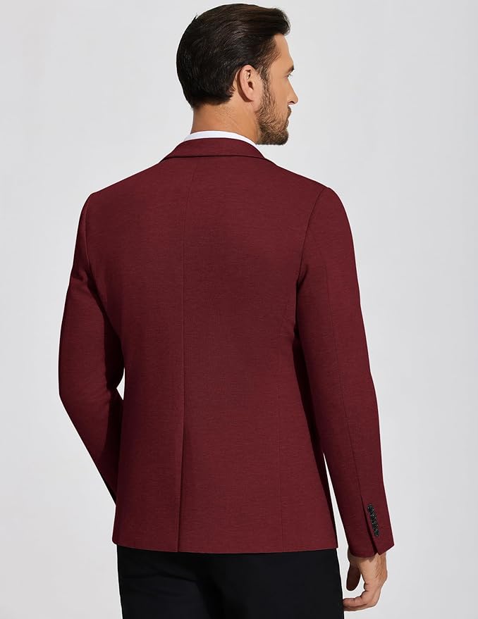 COOFANDY Men‚Äôs Casual Blazer Jacket Slim Fit Sport Coat Fashion Suit Blazer Wine Red M