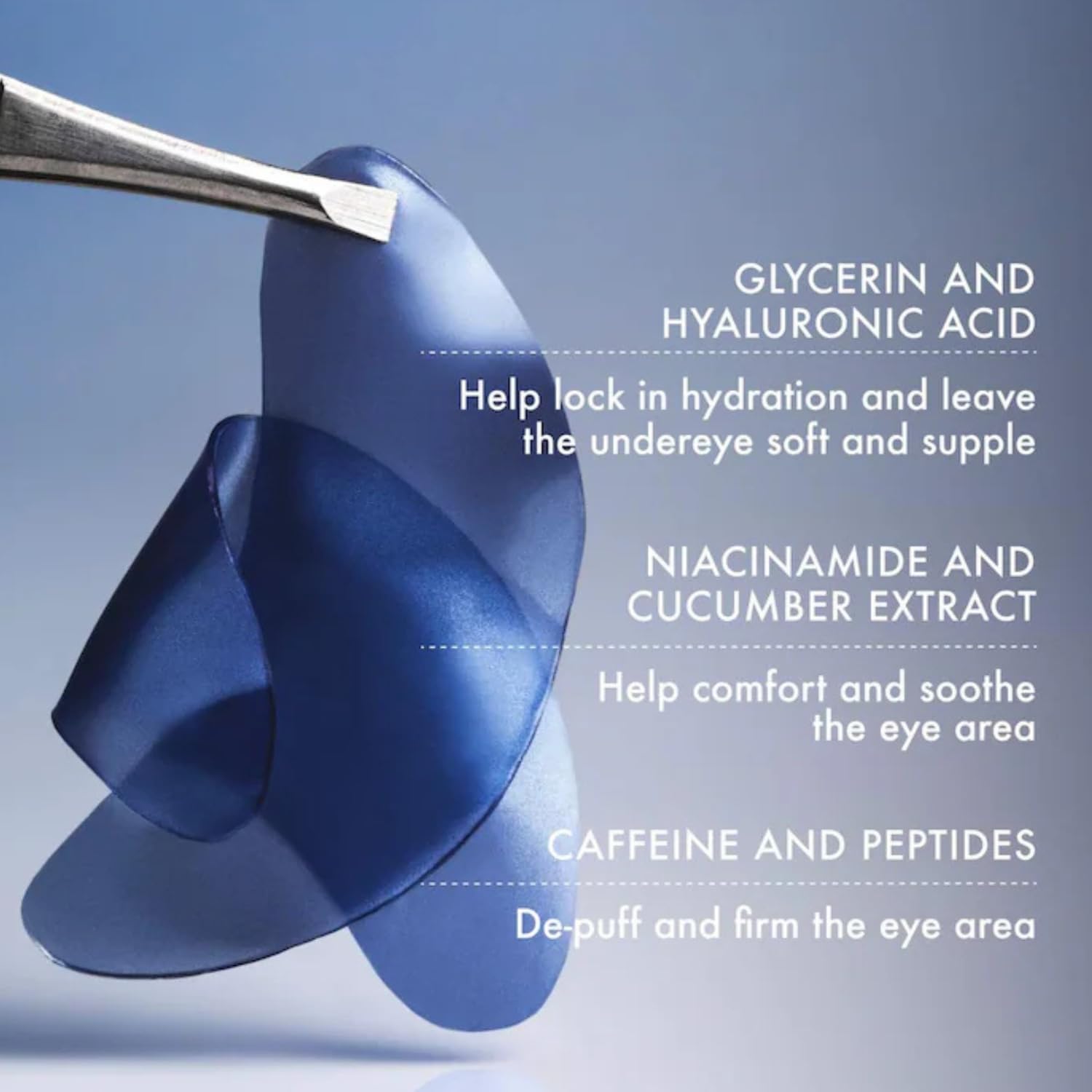 Summer Fridays Jet Lag Hydrating Eye Patches - De-puffing Hydrogel Under Eye Masks with Hyaluronic Acid Caffeine + Peptides - Soothing + Refreshing At-Home + Travel Skin Care (15 Pairs)
