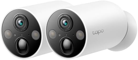 Tapo MagCam 2K+ - 2025 Wirecutter Best Outdoor Security Camera & PCMag Editors' Choice, Wireless Battery Power, Magnetic Mount, Subscription-Free SD Storage or Cloud, Person/Vehicle Detection, 2-Pack, 2K+, 2-Pack, White