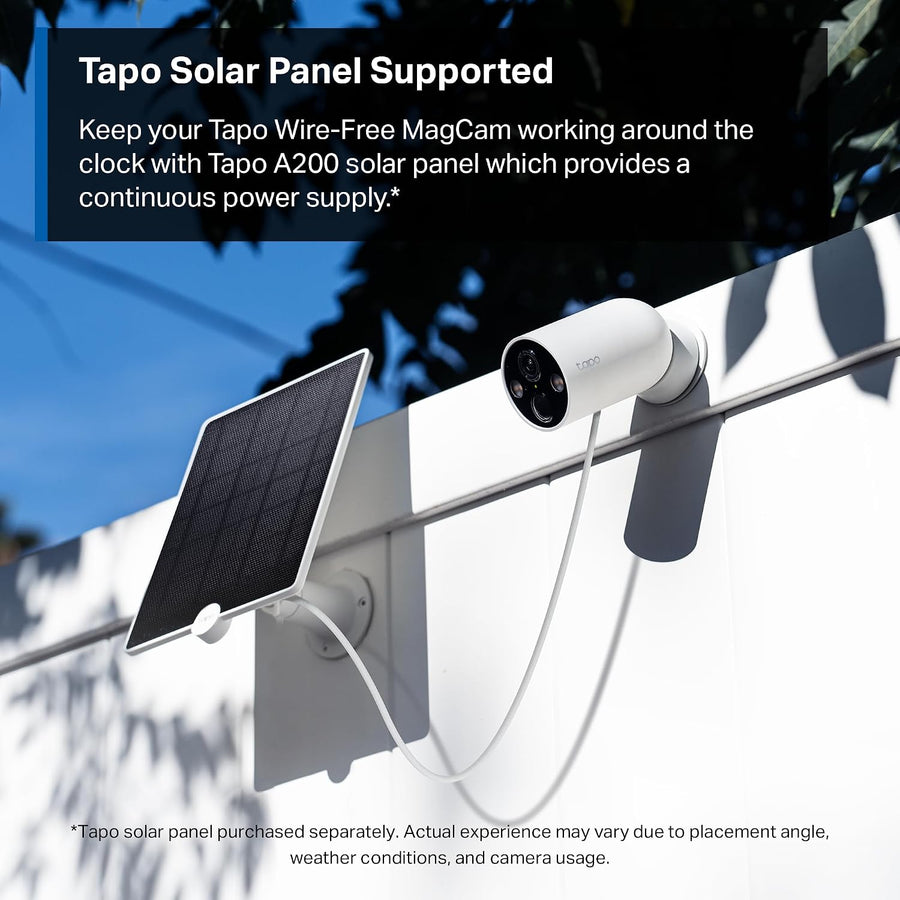 Tapo MagCam 2K+ - 2025 Wirecutter Best Outdoor Security Camera & PCMag Editors' Choice, Wireless Battery Power, Magnetic Mount, Subscription-Free SD Storage or Cloud, Person/Vehicle Detection, 2-Pack, 2K+, 2-Pack, White