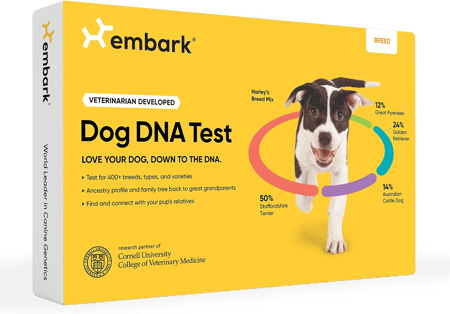 Embark Breed ID Dog DNA Test Kit – 400+ Breeds, 99% Breed Accuracy