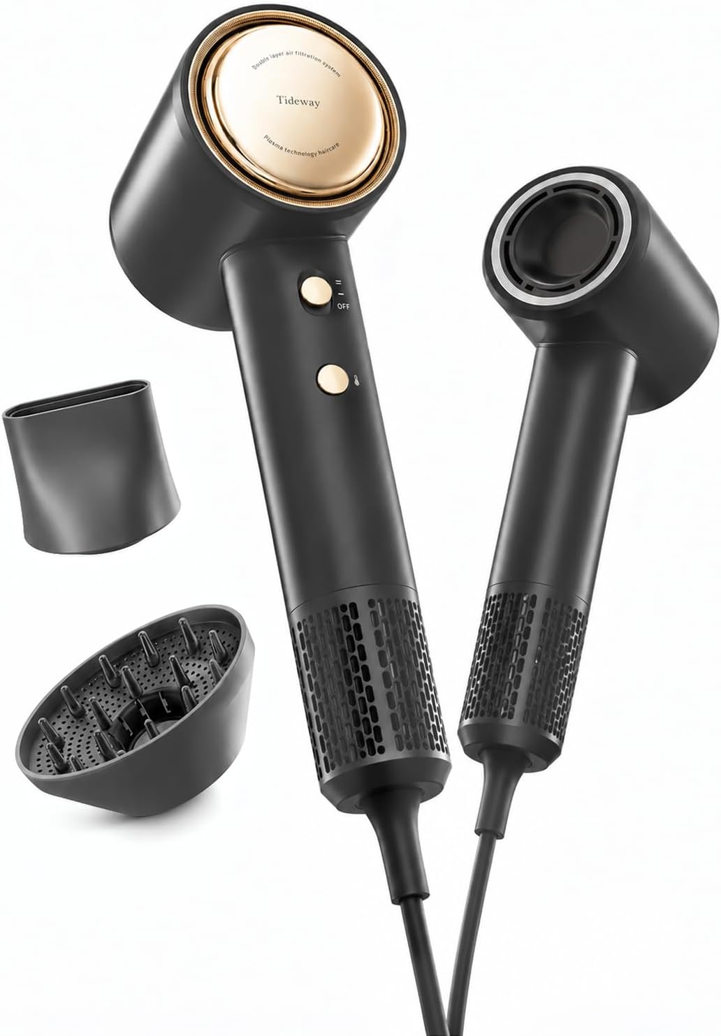 Tideway Hair Dryer, High-Speed Blow Dryer with Magnetic Diffuser,1500 Watts
