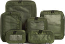 Aerotrunk Compression Packing Cubes for Travel - Luggage Organizer Bags - Double Zipper Packing Cubes for Suitcases (6-Pack Olive)