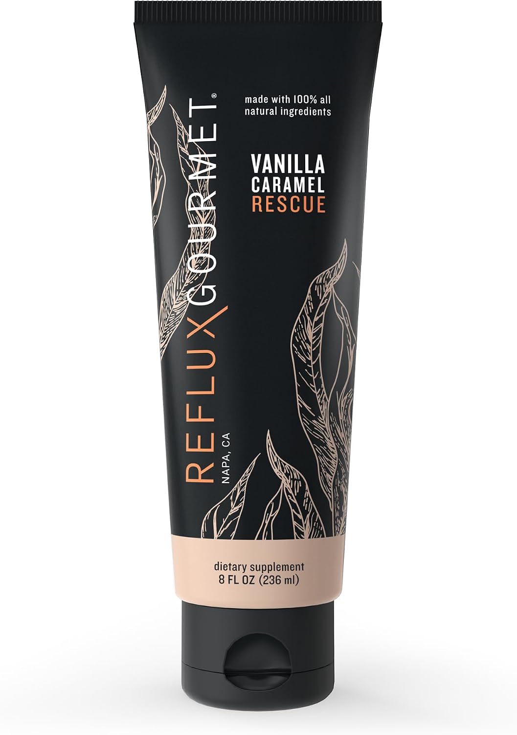 REFLUX GOURMET Vanilla Caramel Rescue – Alginate Complex – Digestive Support Formula, Made with Natural Ingredients – 8 Fl. Oz