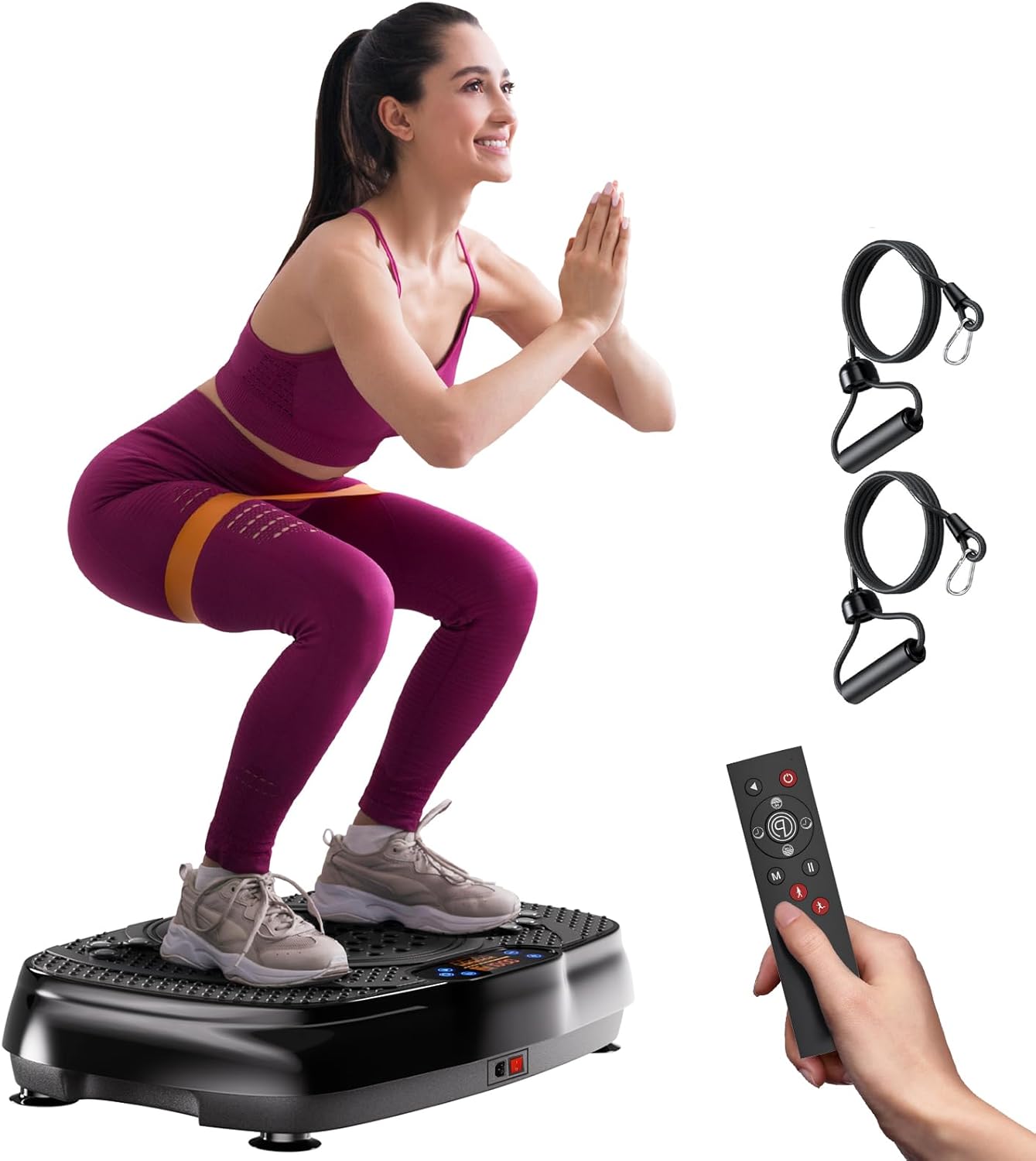 Vibration Plate Exercise Machine: TISSCARE Vibrating Plates for Weight Loss and Lymphatic Drainage, 400lbs Shake Plate Whole Body Workout Platform for Home Fitness Fat Burner Sedentary Office