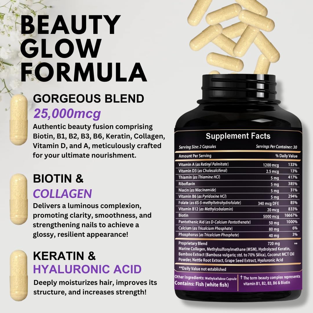 VITBOOST Biotin with Hyaluronic Acid Collagen and Keratin