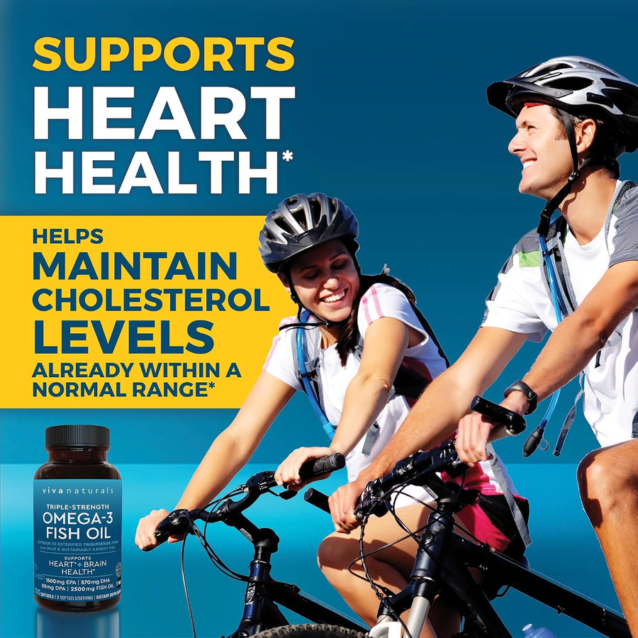 Viva Naturals Omega 3 Fish Oil Supplement for Women and Men