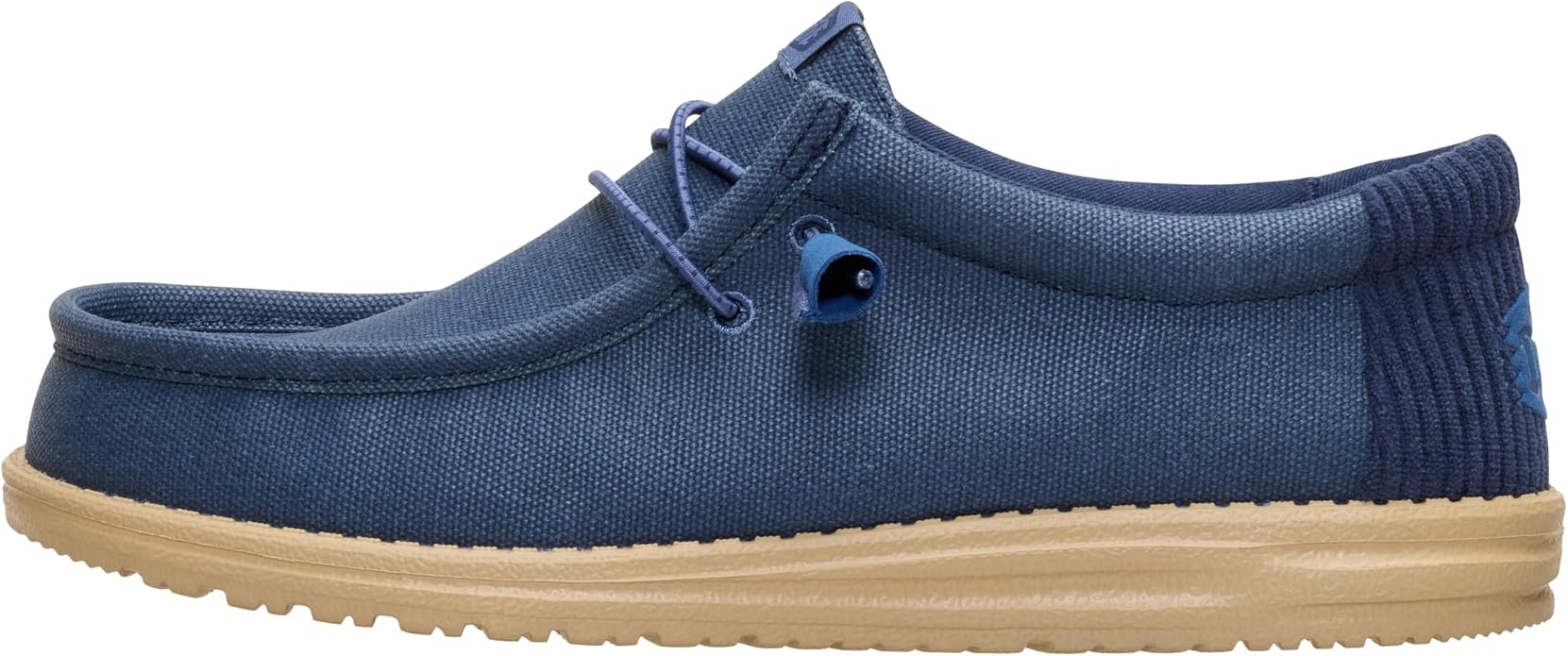HEYDUDE Wally Waxed Casual Navy Size 10 Men‚Äôs Shoes Slip-on Loafers Comfortable & Light-Weight