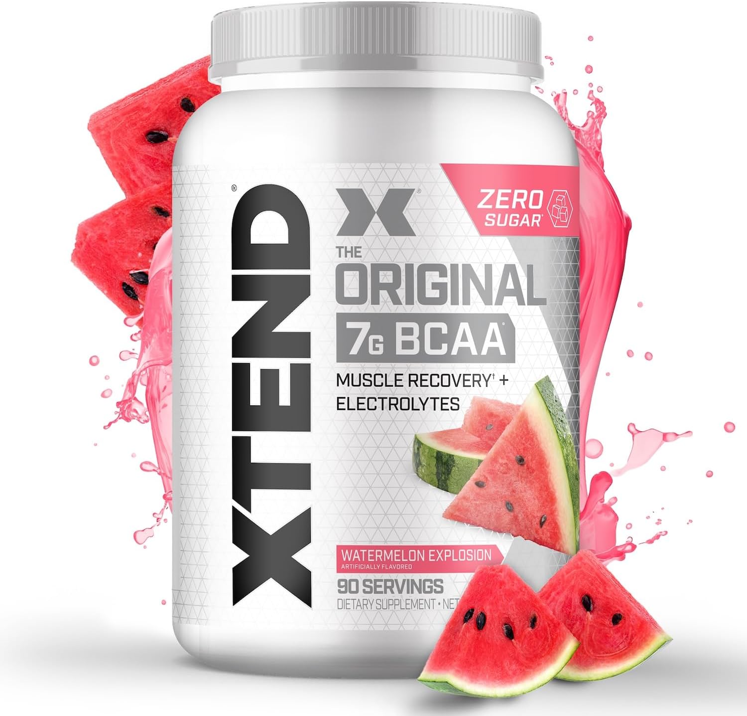 Xtend Original BCAA Powder, 7g BCAAs and 2.5g L-Glutamine for Muscle Recovery Hydration and Lean Muscle, Sugar Free Intra and Post Workout Drink with Electrolytes