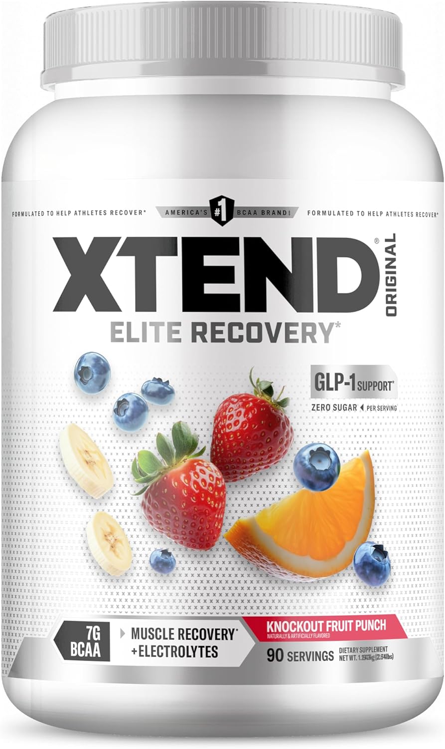 XTEND Original BCAA Powder Knockout Fruit Punch | Sugar Free Post Workout Muscle Recovery Drink with Amino Acids